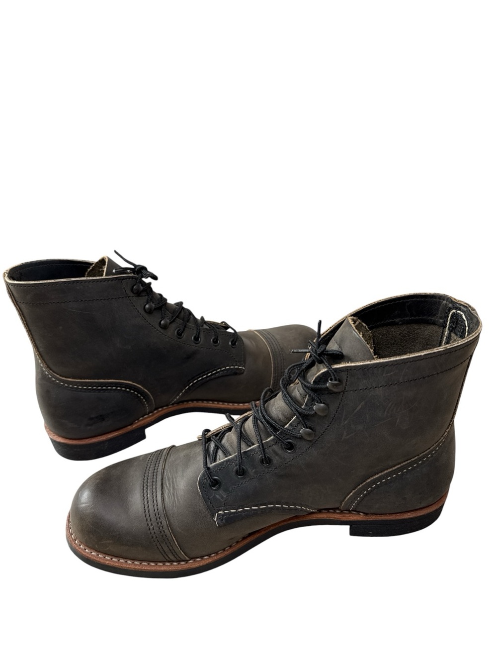 Red Wing Shoes Charcoal Iron Ranger 8086 Leather Boots size 10 - Picture 5 of 8